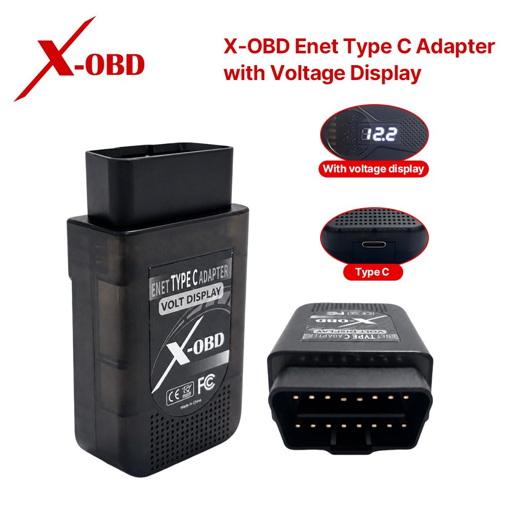 JLR Enet DoIP Cable with voltage display for Jaguar Land Rover diagnostic and programming